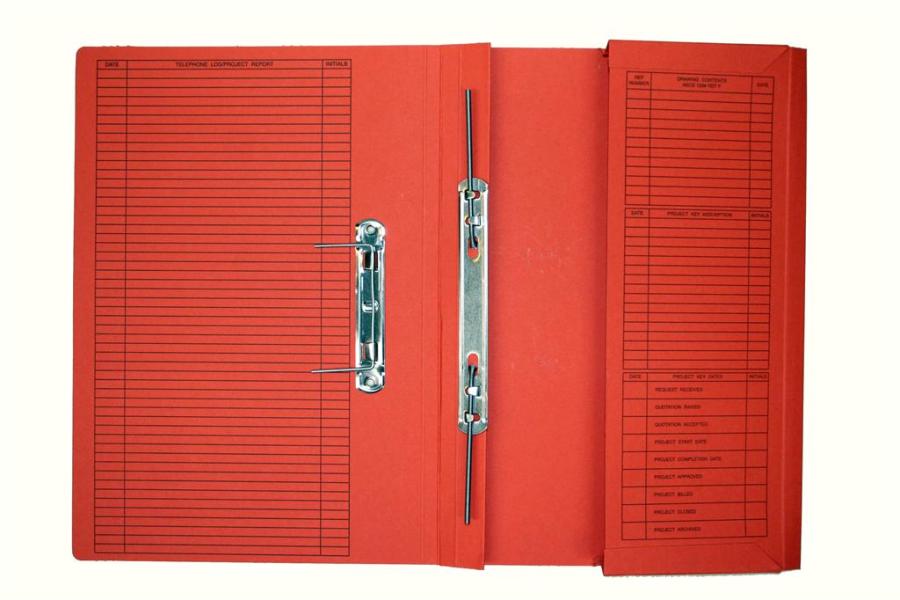Spring Clip Folder with Vertical Gusset Pocket